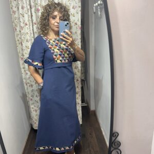 Vestido bohemio elegante femenino azul La Casa de Ántica