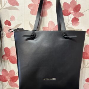 Bolso shopper negro Devota & Lomba con asas largas y detalles anudados