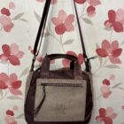 Bolso Devota & Lomba borgoña y topo con asas de mano y bandolera