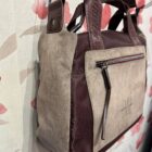 Bolso Devota & Lomba borgoña y topo con asas de mano y bandolera
